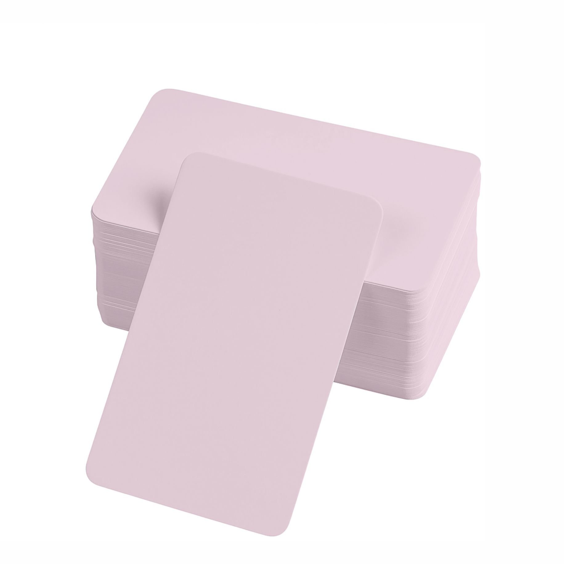 Boş Kelime Kartları 5x8 Cm - 50 Adet Oval Kenarlı | Tabu & Not Kartları - Pembe
